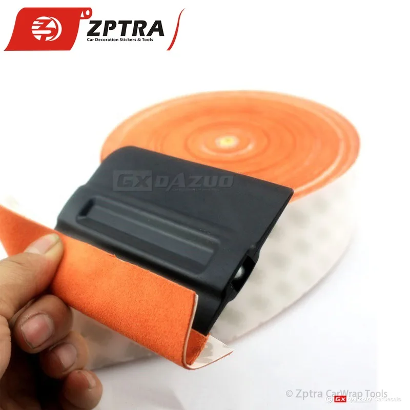 15m/Roll Self-Adhesive Vinyl Wrap Squeegee Felt Replacement Wrap Tools Professional Squeegee With Felt Edge