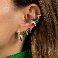 1pc Stainless Steel Cubic Zirconia Ear Cuff Ear Clip for Women Adjustable C Shape Without Piercing Cuff Earring Fashion Jewelry