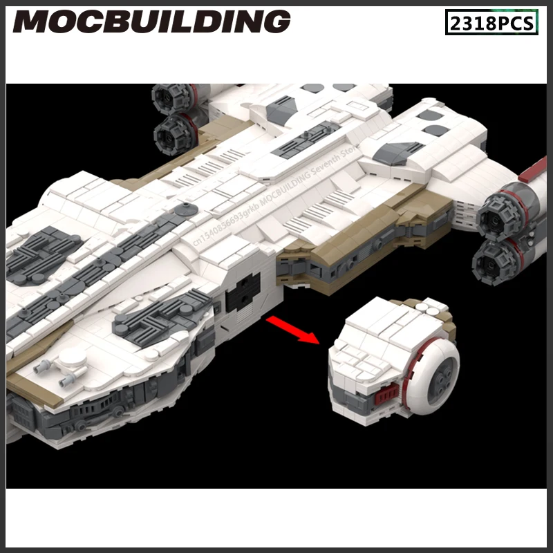 Space Movie Model MOC Buildding Blocks Transport Battle Ship DIY Assembly Bricks Creative Ideas Toys Collection Display Gifts