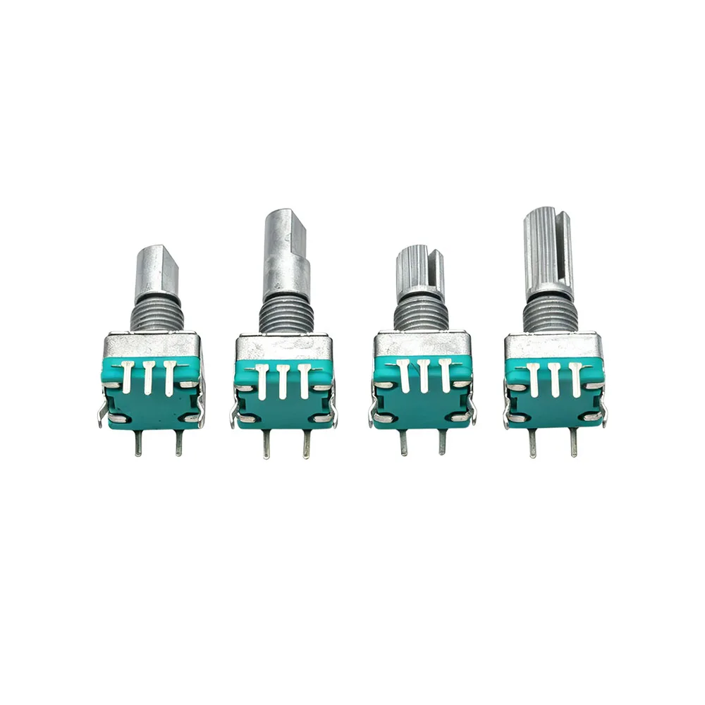 16Pcs/box EC11 Rotary Encoder 5 Pin 20 Position 360 Degree Rotation with A Built In Push Button Switch Handle Length 15/20MM
