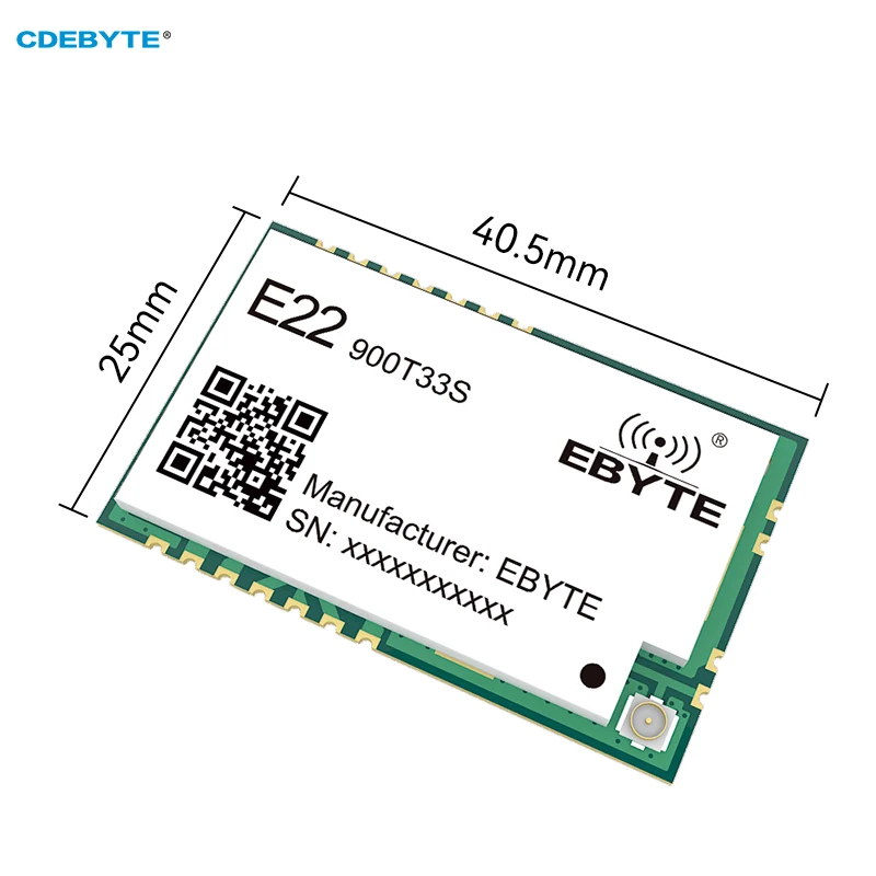 Lora Wireless SMD RF Module CDEBYTE E22-900T33S 868MHz 915MHz 33dbm 16KM Relay Network Low Power LBT RSSI Watchdog