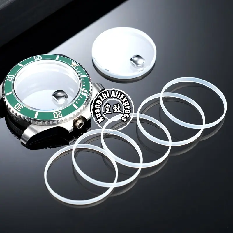 116610 126610   Anillo impermeable con arandela de sello de bisel de reloj para Rolex Submariner SUB, caja de esfera de 40mm, anillo de sellado transparente para reloj de hombre
