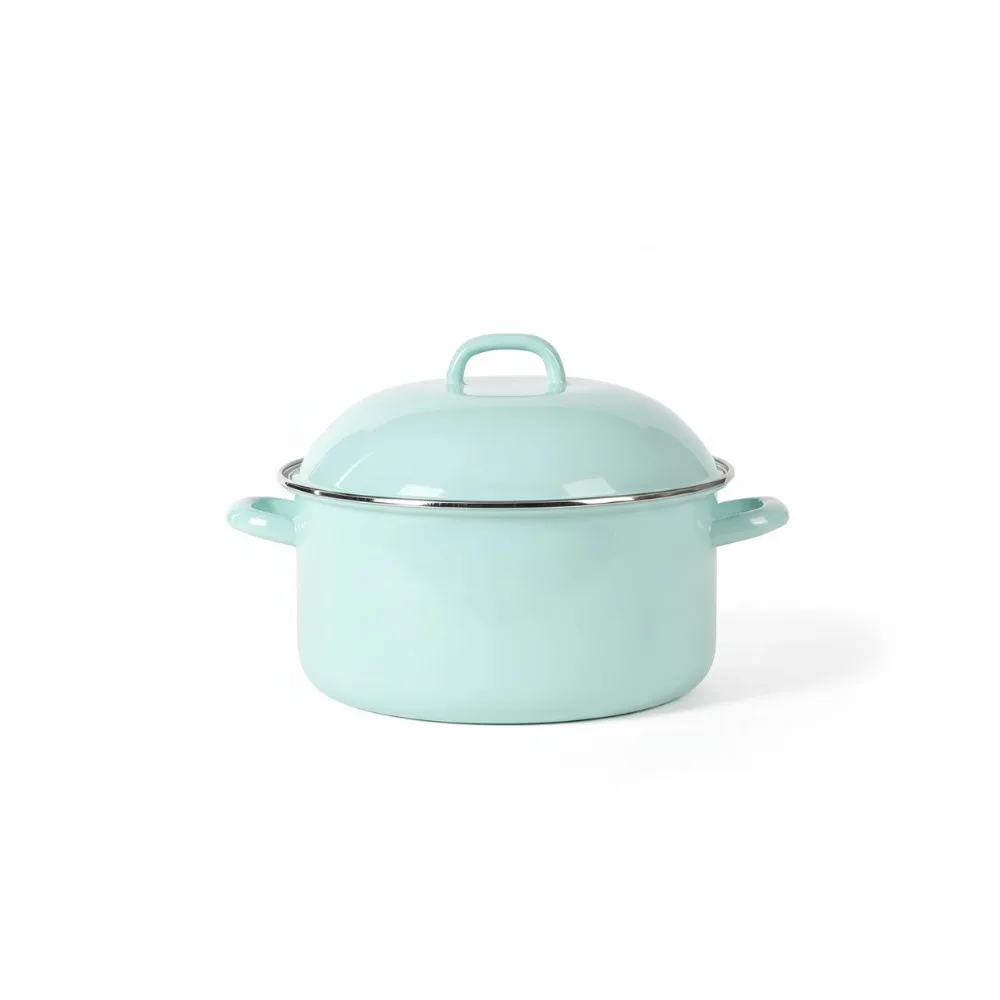 

Голландская духовка из эмалевой стали емкостью 6,4 литра с крышкой, устойчивая к царапинам, индукционная, безопасная для домашних приготовления пищи