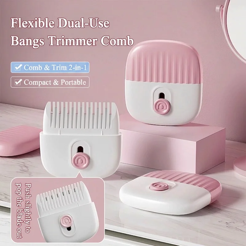 1/2PCS 2‑In‑1 Hair Razor Comb Portable Manual Hair Thinning Trimmer for Baby Adult Home Hair Cutting Styling Tool