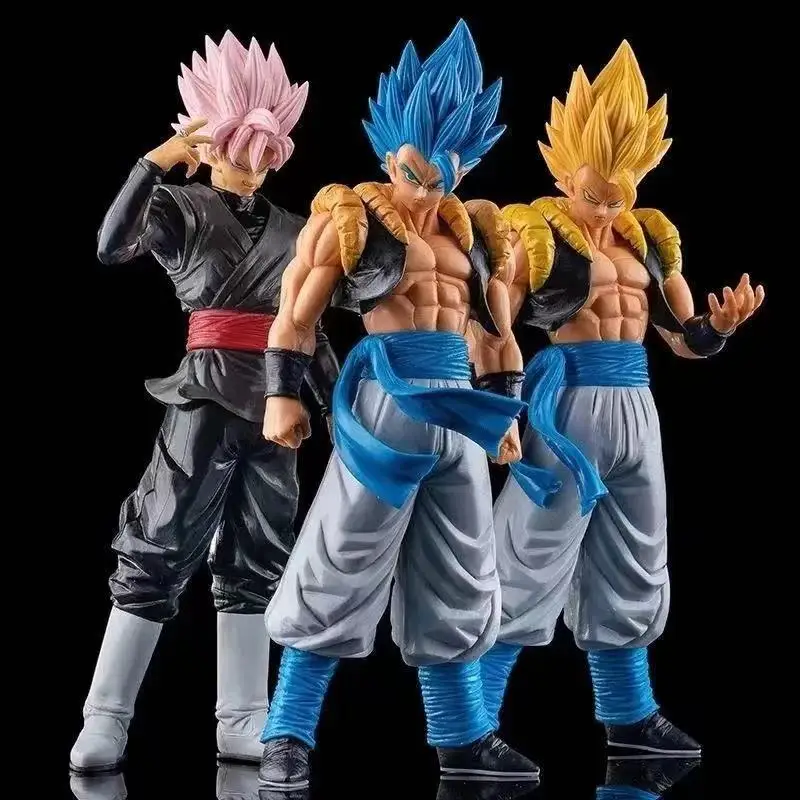 31CM Dragon Ball Z Super Saiyan The Peach Blue Gogeta PVC Action Figure Model Toys Desktop Decoraction Children Birthday Gift