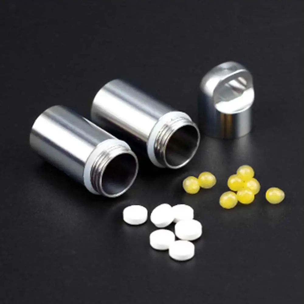 Portable Stainless steel Outdoor Capsules Organizer Sealed Vitamins Container Pill Storage Box Pill Case Medicine Boxes