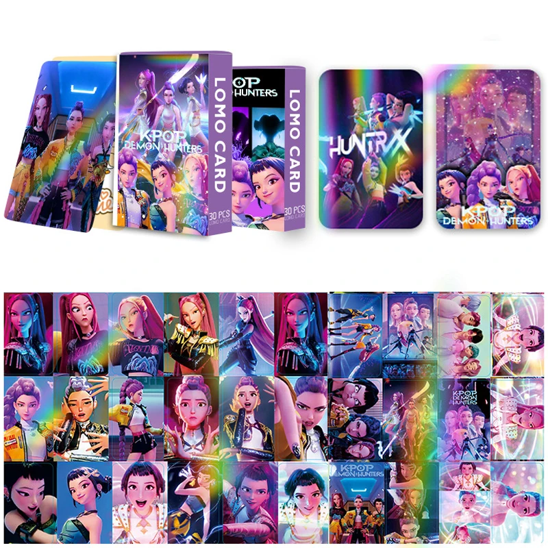 

30pcs KPop Demon Hunters Lomo Card Anime Mini Album HD Photo Card Fan Collection Postcard for Girl Birthday Christmas Gift Toys