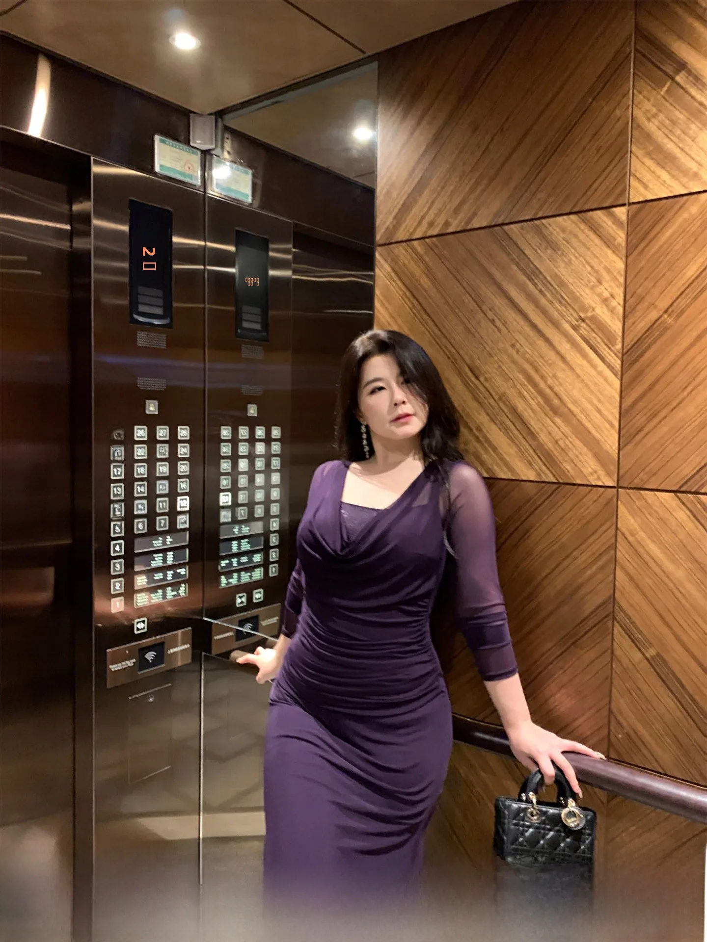 

Женское длинное платье больших размеров с фиолетовым кружевом и юбкой-русалкой, осенняя новинка, повседневное, с высокой талией, V-образным вырезом