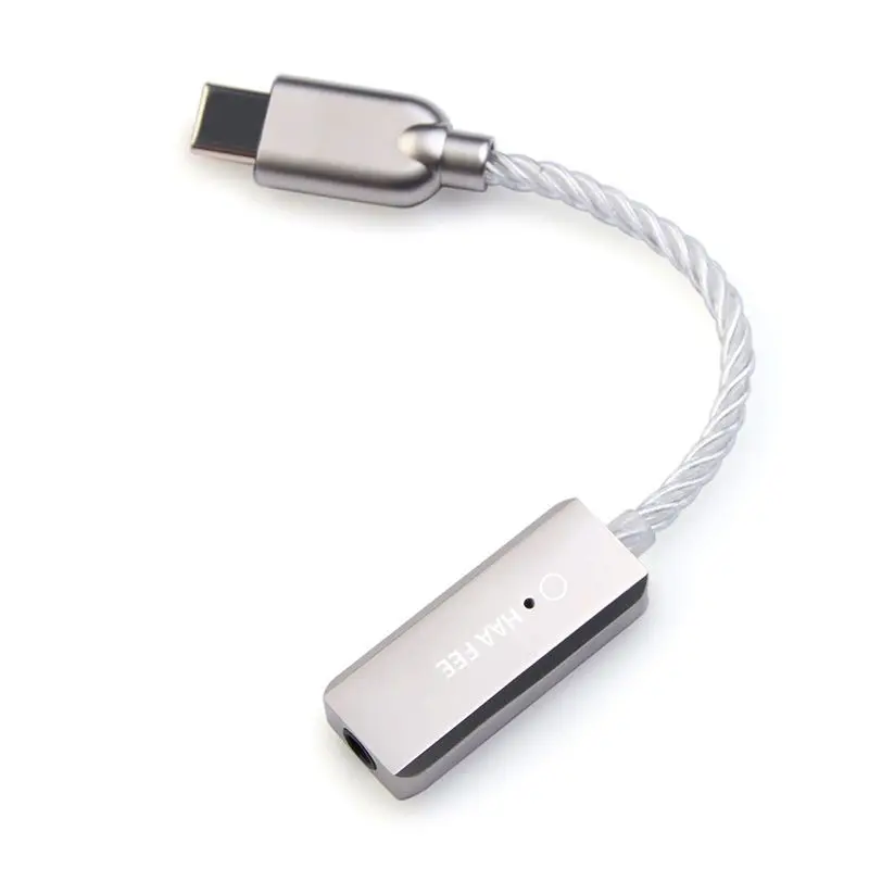 Type C Male To 3.5mm Female DAC AMP ES9281AC Chip Headphone Amplifier 3.5mm Decoding Adapter Cable