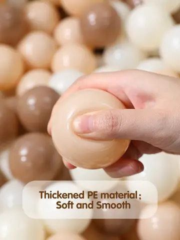 Boules souples en plastique anti-écrasement, 5.5CM, 50/100 pièces, avec sac en filet réutilisable pour enfants, café Beige crème marron, mélange de couleurs
