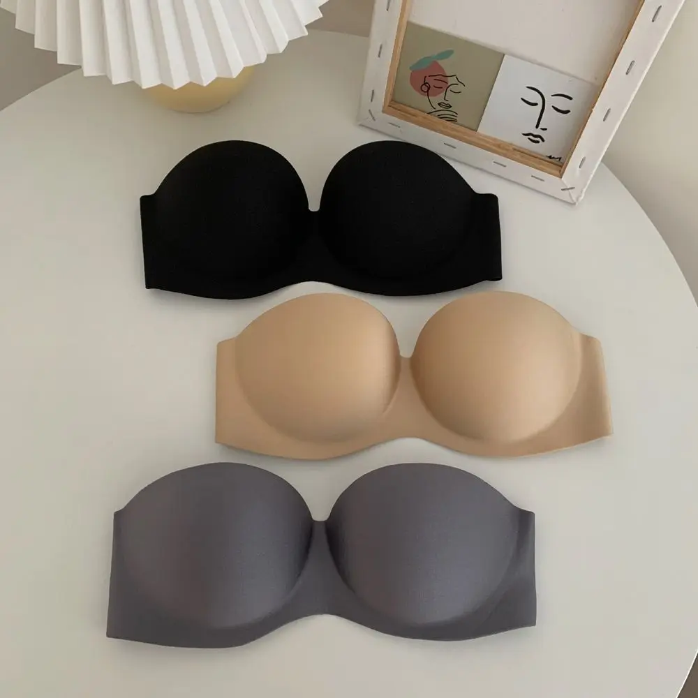 

Women Sexy Strapless Bra Invisible Push Up Bras Underwear Seamless Solid Without Straps Bralette Lingerie Women Intimates