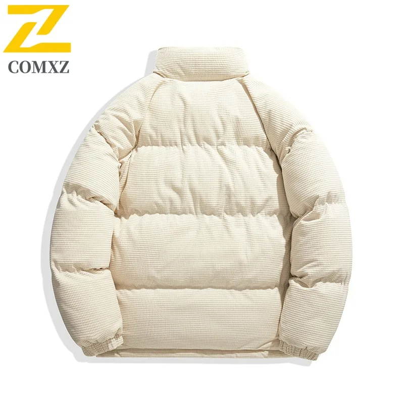 COMXZ мужские хлебные куртки корейские удобные воротник-стойка кемпинг зимняя подкладка уличная одежда морозостойкое парковое пальто