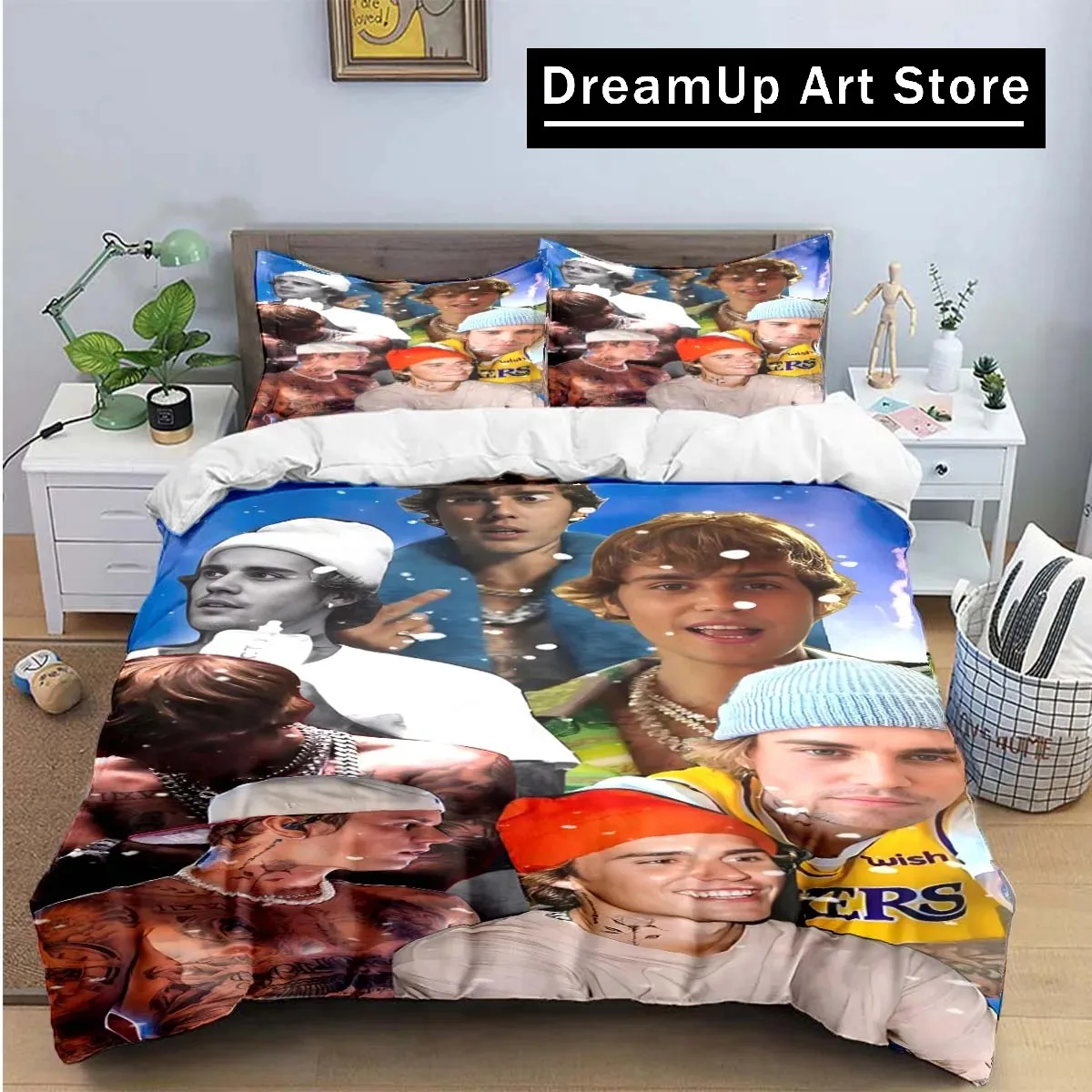 3D Print Fashion Singer J-Justin Bieber Bedding Set Boys Girls Twin Queen King Size Duvet Cover Pillowcase Bed boys Adult Bedroo