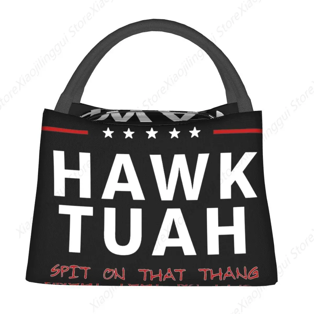 Hawk Tuah Spit On That Thang Meme 2024 Lunch Bags Waterproof Insulated Oxford Cooler Thermal Food Picnic Tote for Women