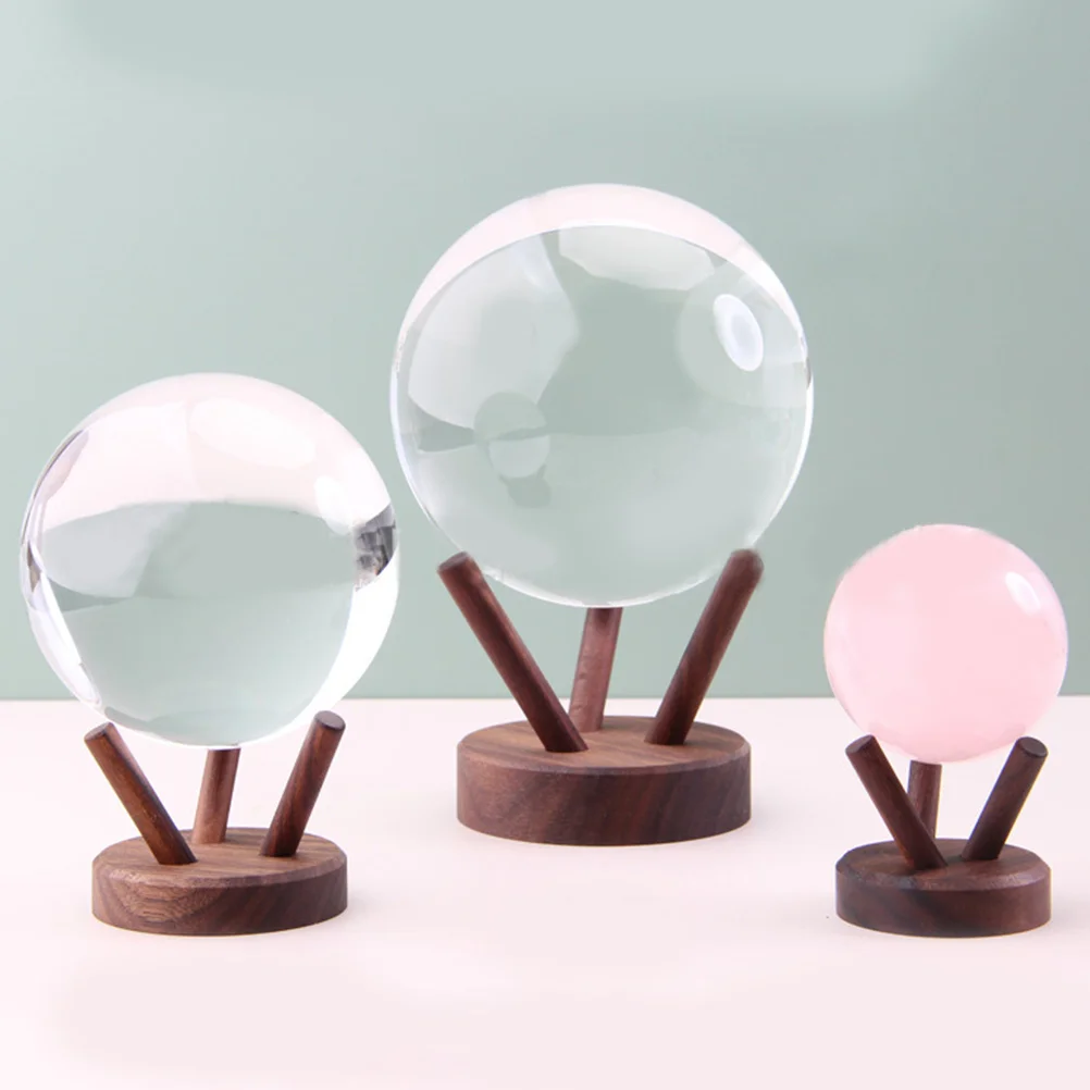 

Wooden Sphere Stand Crystal Display Holder For Crystal Ball Decorative Stone Home Bedroom Living Room Decor Stand Base