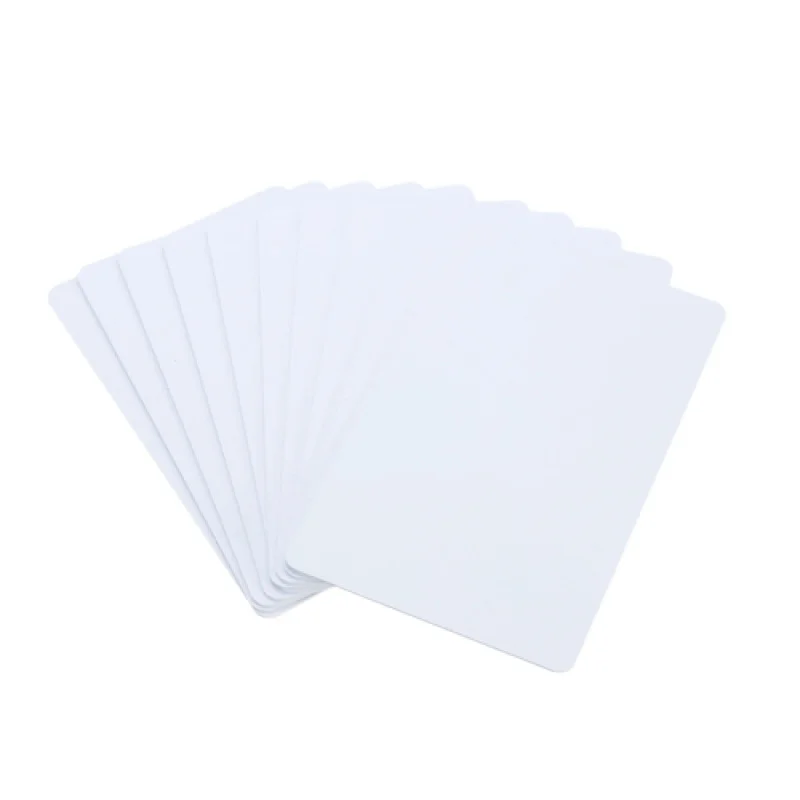 

100PCs Inkjet printable sticky surface 13.56MHz NFC ntag213 ntag215 ntag216 rewritable RFID blank white PVC cards