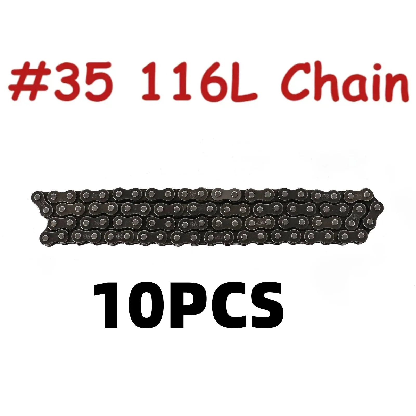 

TDPRO 10PCS #35 116L Roller Bike Chain For Mini Bike ATV Go Kart Quad Drift Trike Scooter Buggy