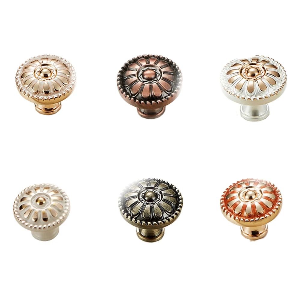 

Vintage Drawer Knobs Pulls European Style Cabinet Handle Furniture Door Kitchen Handles Aluminum