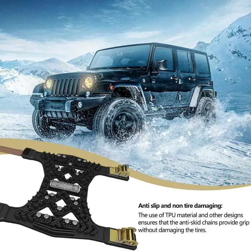 Anti-skid Urgent Traction Snow Chains Car Tire Chains Auto Tire Anti-skid Chain For Car SUV Pickup Snow Accessories