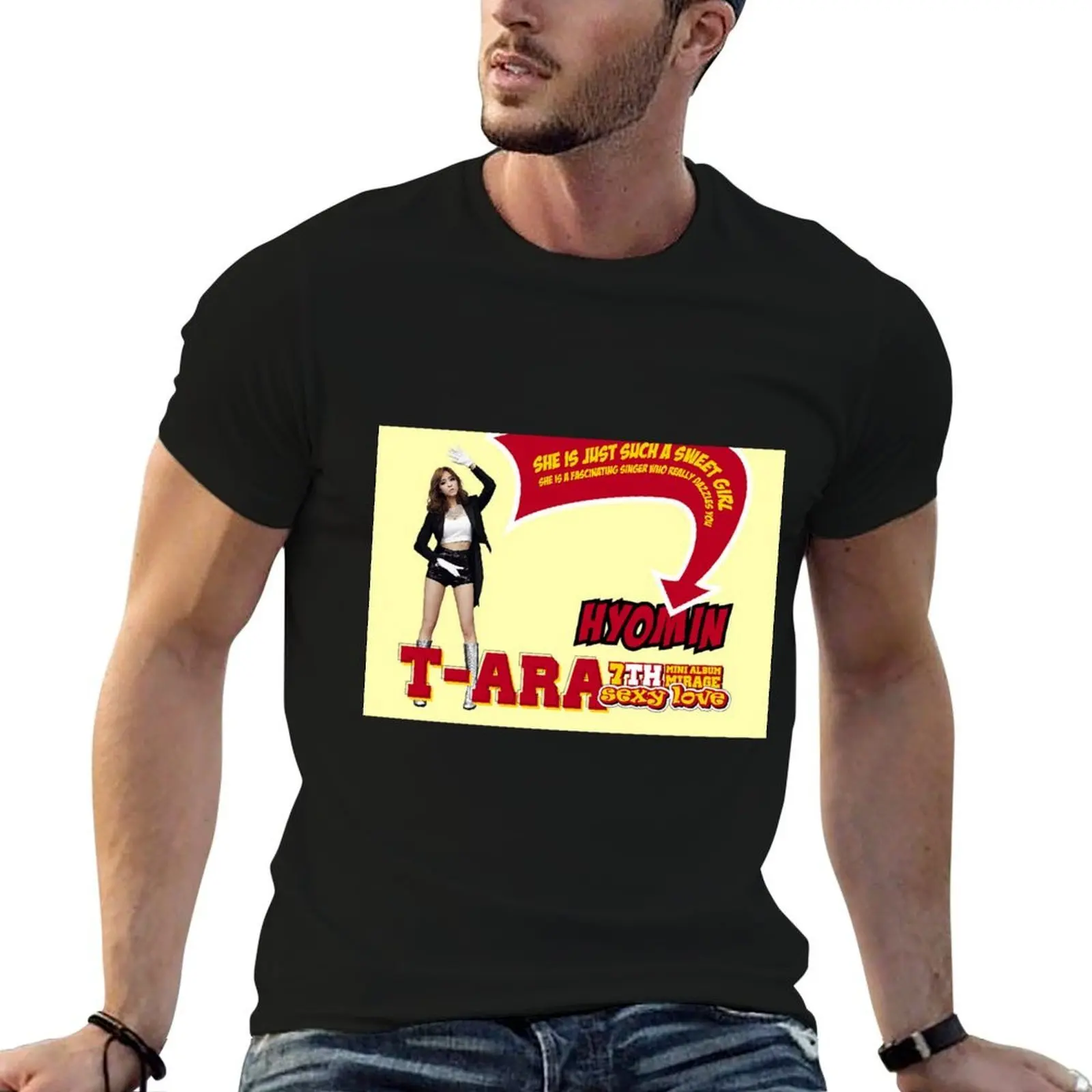 

T-araHyomin poster T-Shirt man t shirt cotton high quality t shirt for man 100 percent cotton T-Shirt