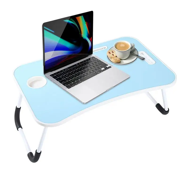 Laptop Bed Table Non-Slip Folding Lap Standing Desk Computer Desk For Bed Bed Laptop Holder For Working Reading Writing Eating