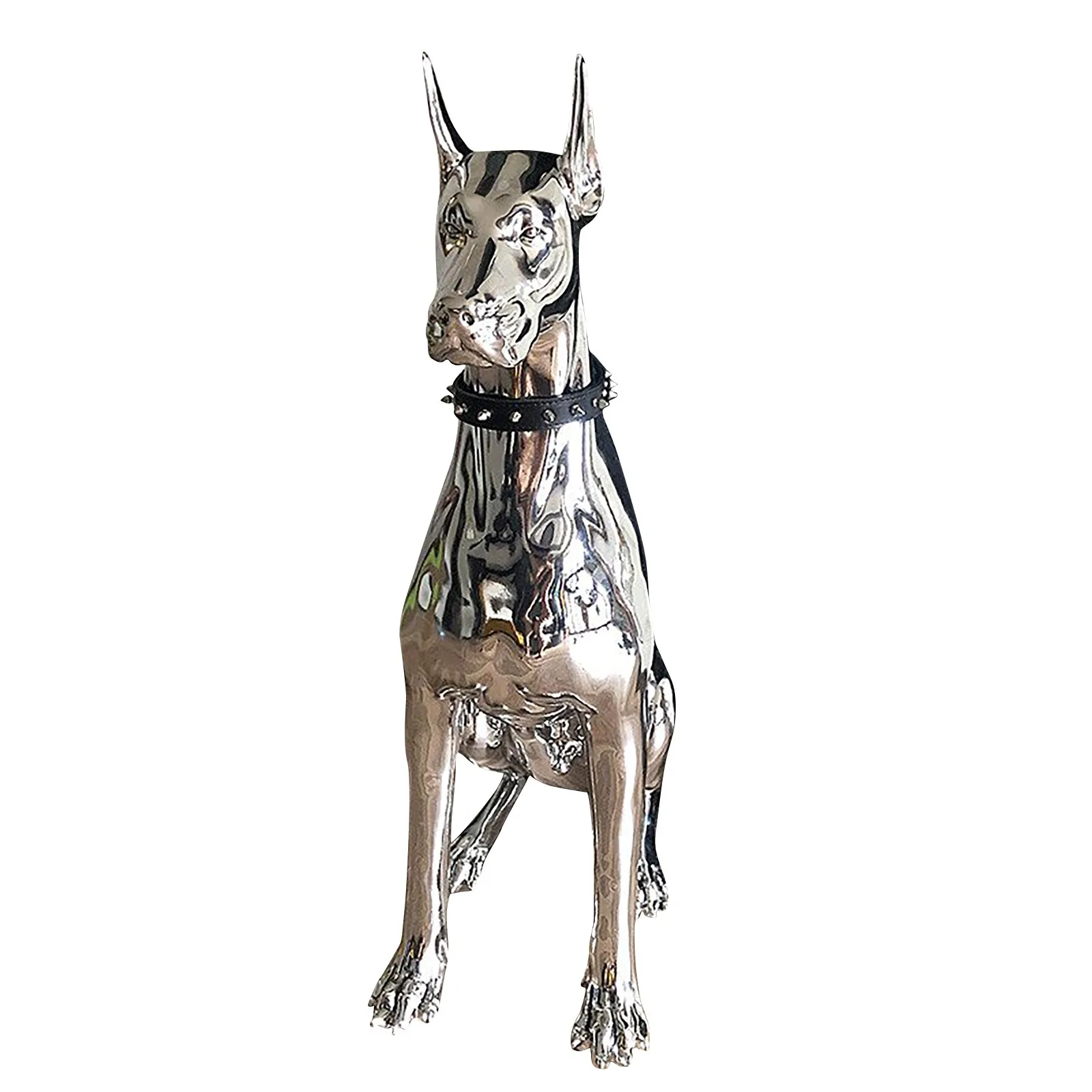 Home Decor Sculpture Doberman Dog Small Size Art Animal Statues Figurine Room