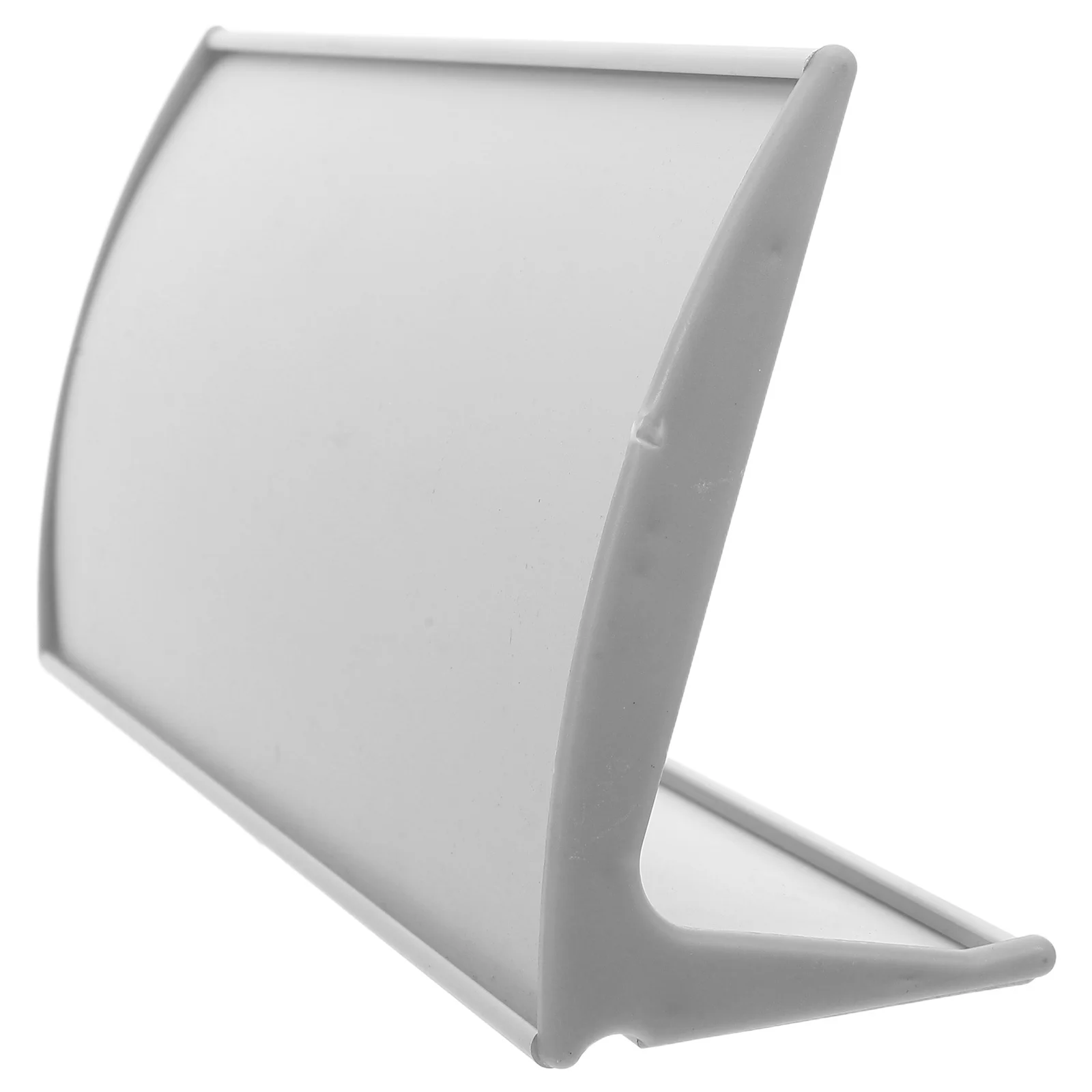 

Office Desk Name Plate Holder Aluminum Pedestal Signage Display for Indoor Outdoor Business Sign Stand Curved Label Stand