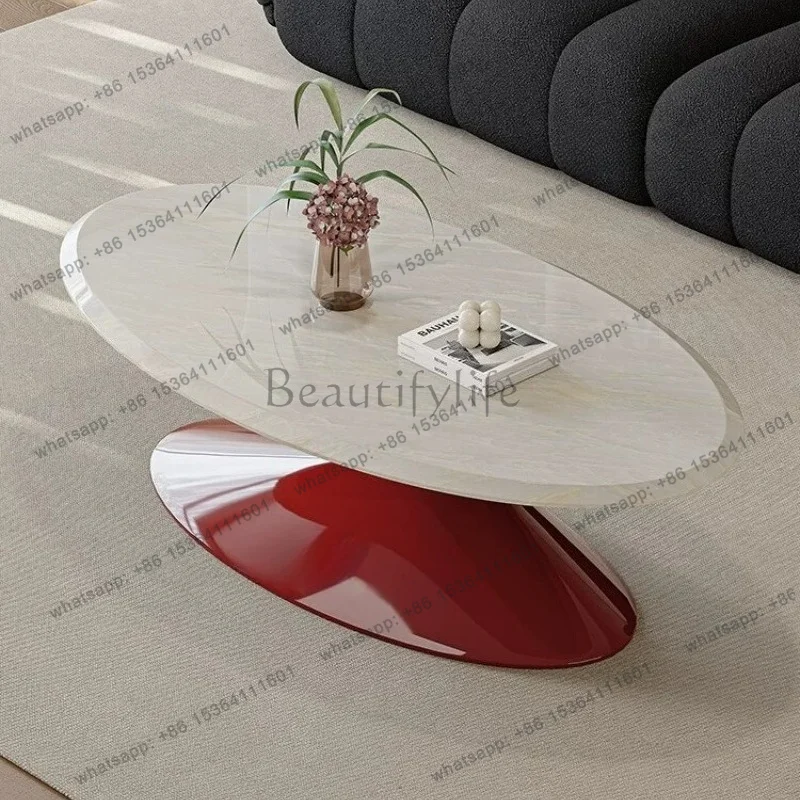 LDCream Wind Marble Coffee Table Designer Living Room High-end Stainless Steel Side Tables Living Room Furniture