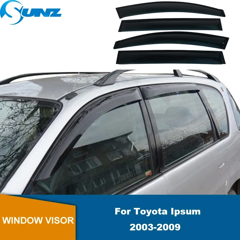 Car Window Visor  For Toyota Ipsum 2003 2004 2005 2006 2007 2008 2009 Weather Shield Wind Deflector Door Rain Sun Shield