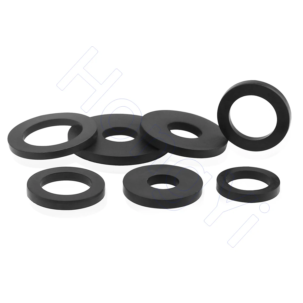 M6-M22 NBR Rubber Flat Washers OD 10-56mm Waterproof Shock Absorbing Sealing Gasket Thickness 1-5mm