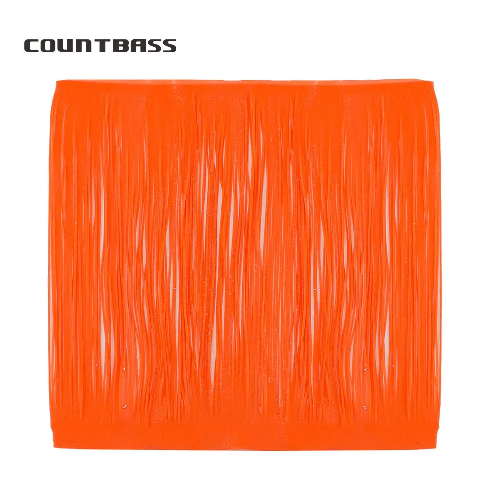 Countbass Fishing Lure Silicone Skirt Layers,Silicone Skirt Material for Tackle Craft, DIY Spinner, Rubber Jigs, Buzzbait