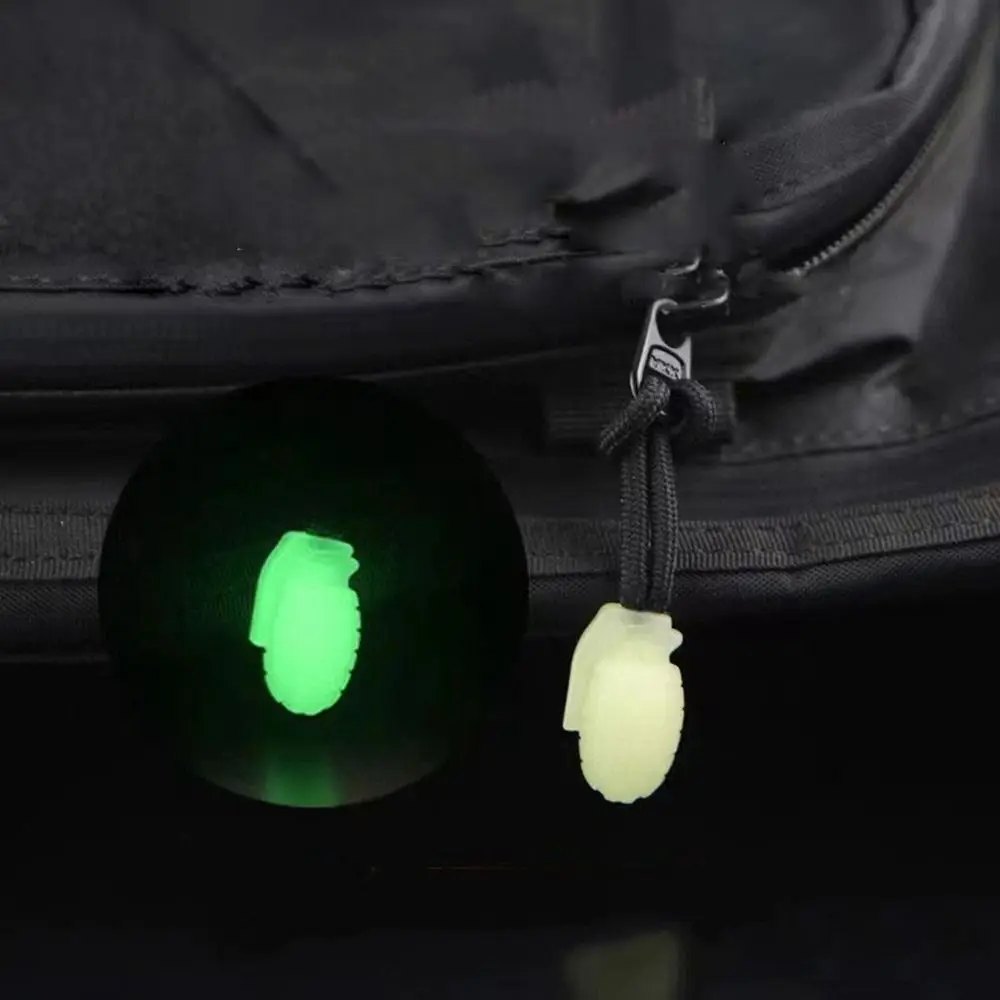 10Pcs Self Luminous Zipper Pulls Cord Extender PVC Slider Head DIY Repair Kit Bags Clothes Zipper Rope Sewing Supplies