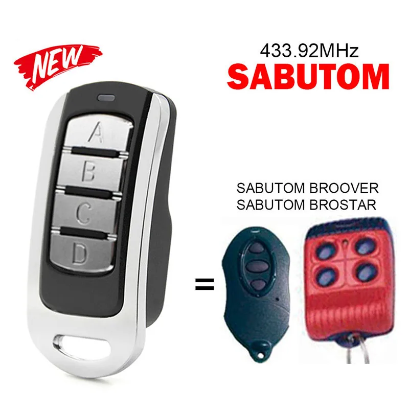 

For SABUTOM BROOVER BROSTAR Garage Remote Control Gate Control Command 433.92MHz Garage Door Opener Clone SABUTOM Remote Control