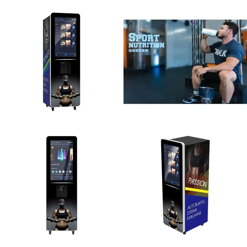 Touch Screen Operate Protein Shakes Cold Energy Drink Beverage Vending Machine for Vending Protein Machine