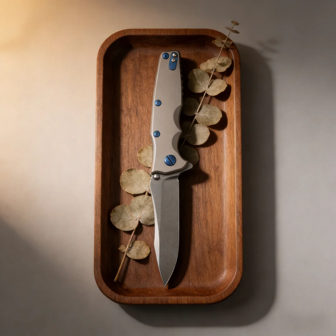 Z0392 - High-strength CTS-204P steel folding knife, titanium alloy handle mini knife, portable pocket knife