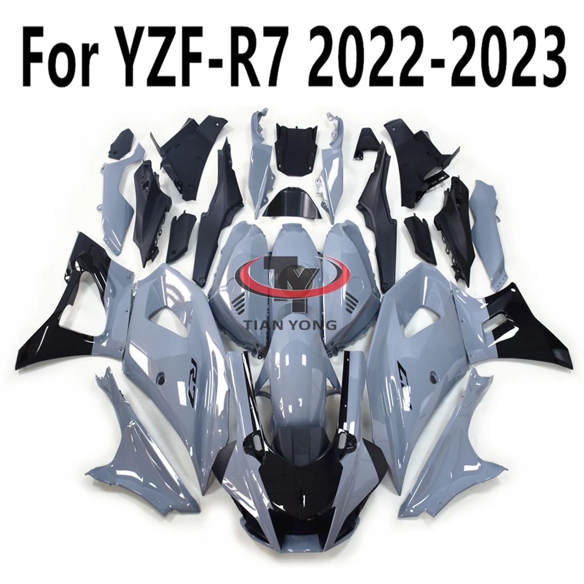 All cement ash is shiny Bodywork Cowling For YZF R7 2022-2023 Motorcycle Full Fairing Kit Customize Injection