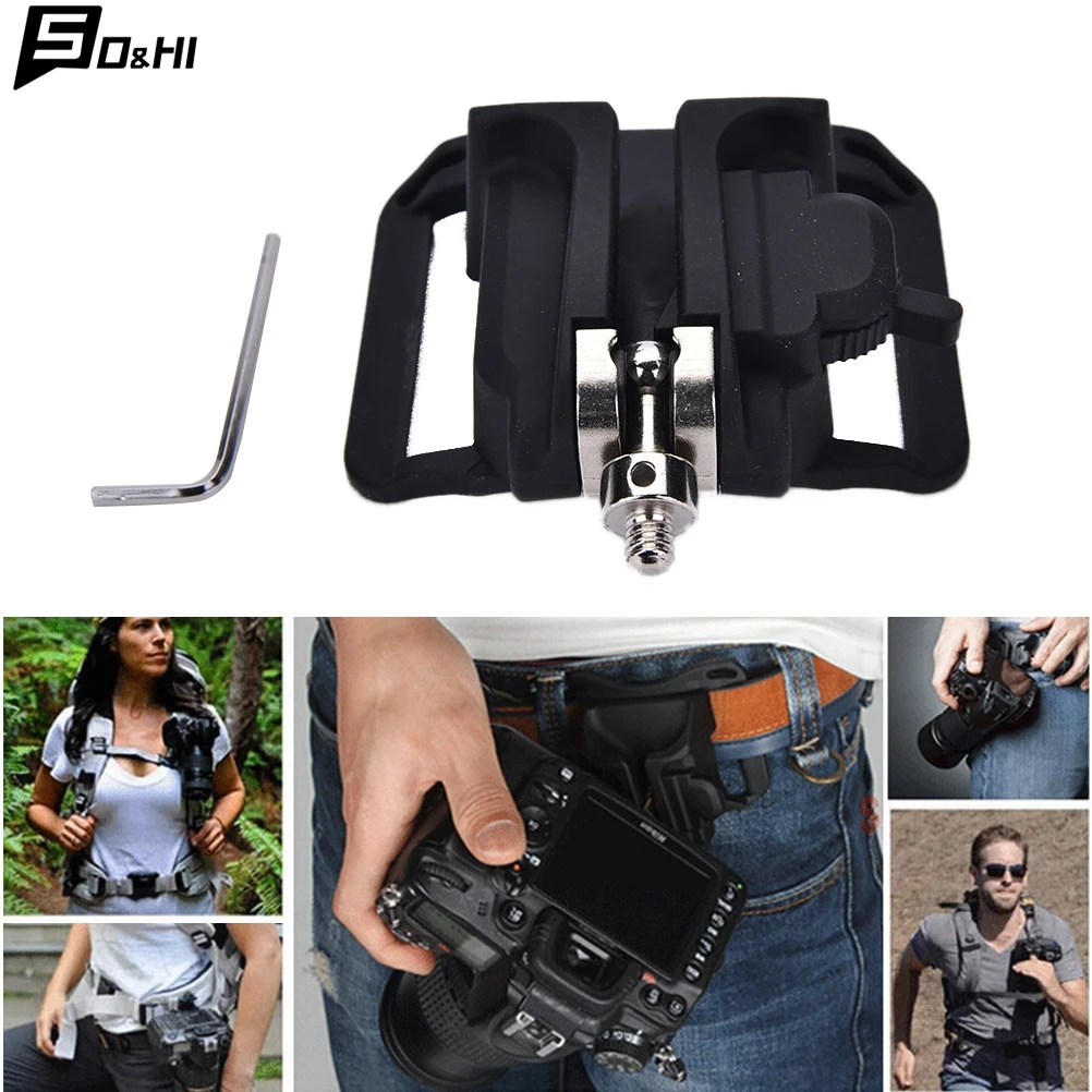 Fast Loading Holster Hanger Quick Strap Waist Belt Buckle Button Mount Clip Camera Video Bags For Canon/Nikon DSLR Camera