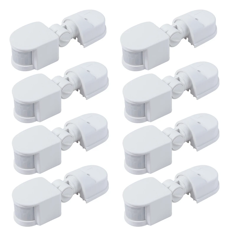 

Hot 10X Infrared Motion Sensor AC110V-240V Adjustable Sensor Switch For PIR Body Motion Sensors (White)