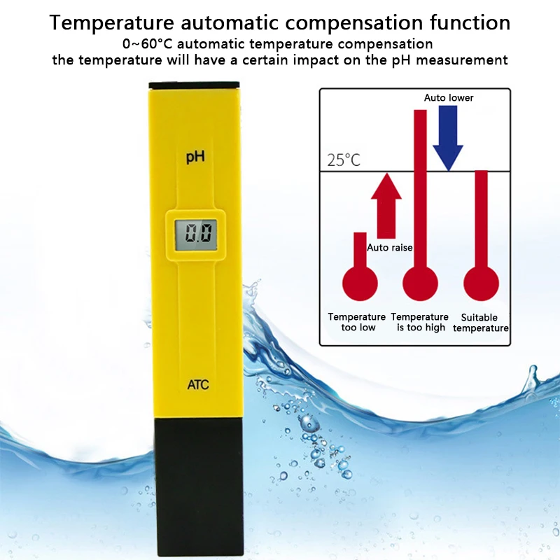 PH Meter Digital PH Tester Kualitas Air Alat Ukur Keasaman Kolam Air Akuarium Hidroponik Home Brew 0-14pH