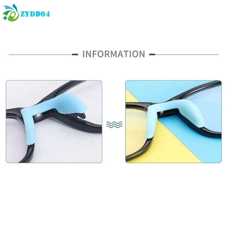 ●5Pcs Colorful U Shaped Silicone Conjoined Children's Eyeglass Soft Nose Pads For Glasses Anti-Slip Insert Nose Pad