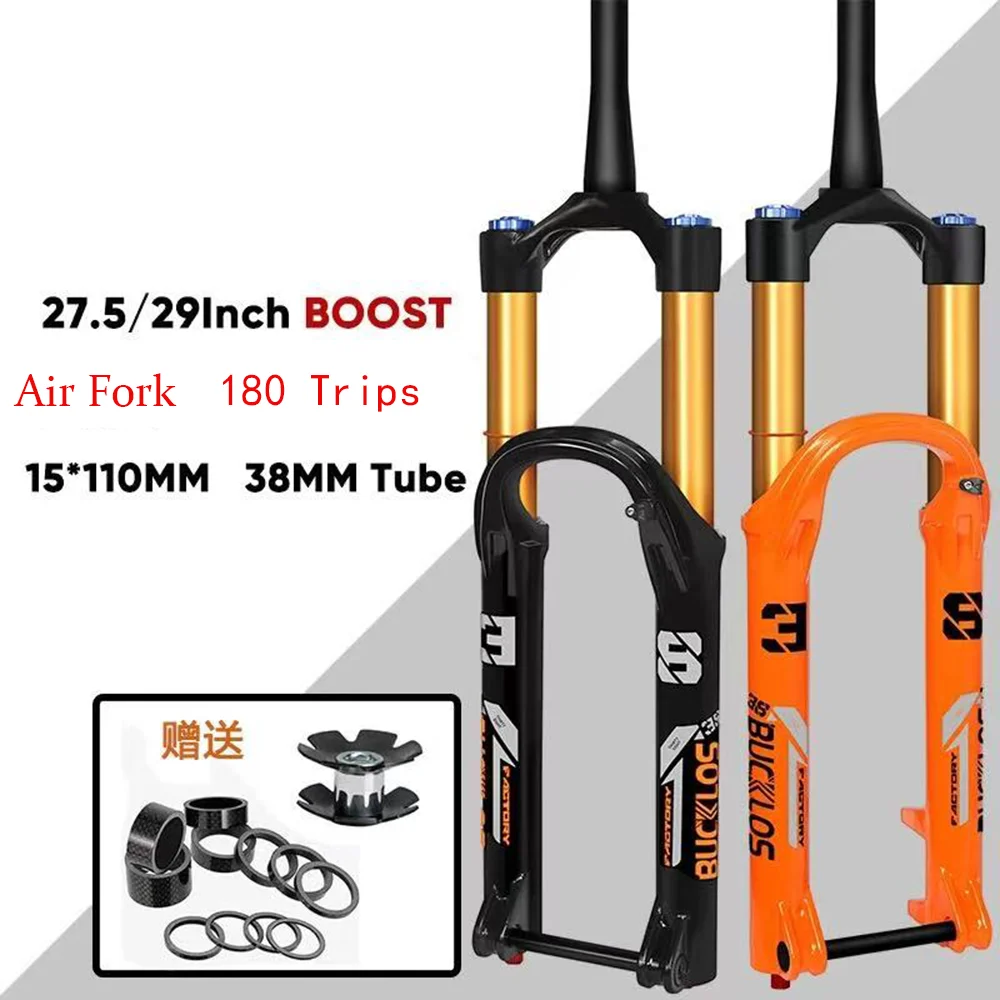 

27,5/29 дюймов MTB Boost подвесная вилка 38 мм трубка 15*110 мм воздушная вилка для горного велосипеда дорожная вилка 180 мм для XC/Enduro/E-Bike