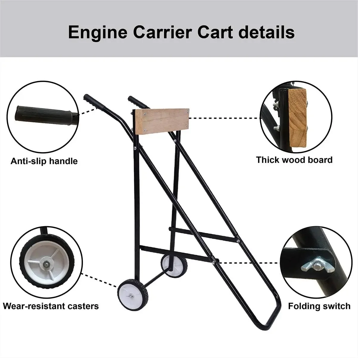Outboard Boat Motor Stand Carrier Cart Storage Pro Heavy Duty Multi Purposed Engine Stand