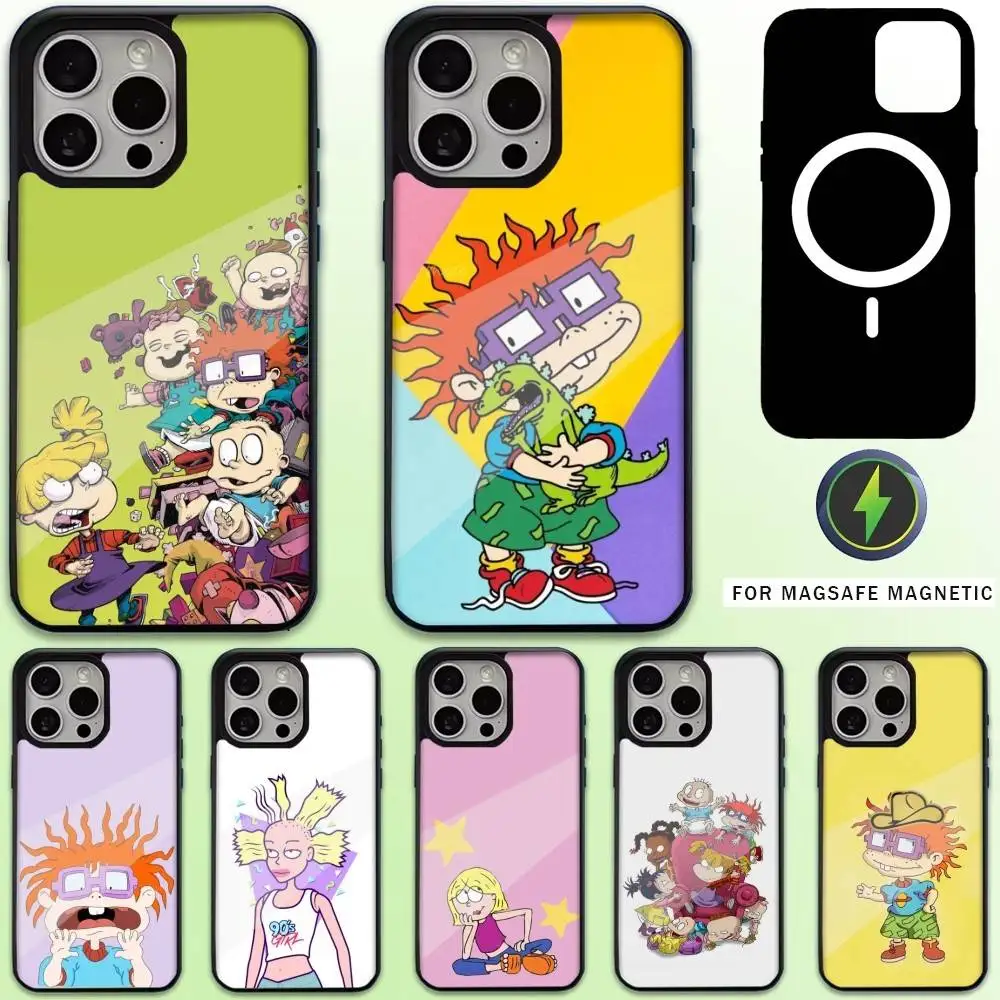 

R-Rugratc C-Chuckie Angelica Phone Case For iPhone17,16,15,14,13,12,11 Plus,Pro Max Magnetic For Magsafe Wireless Charging