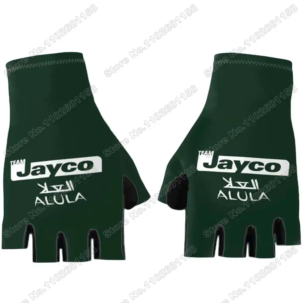 2025 فريق JAYCO ALULA قفازات ركوب الدراجات الرجال المضادة للانزلاق هلام نصف اصبع دراجة قفاز فرنسا جولة دراجة جيرسي دراجة نارية القفاز