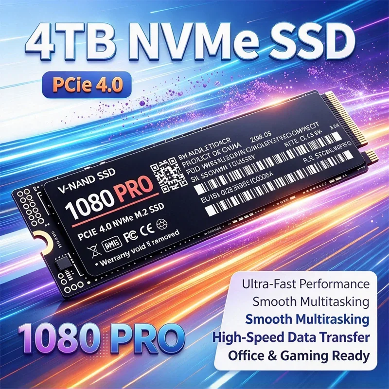 1080PRO M.2 2280 PCIe4.0 X4 NVMe SSD,TLC 3D NAND,500GB/1TB/2TB/4TB High Speed SSD for PS5,Laptop & Desktop PC