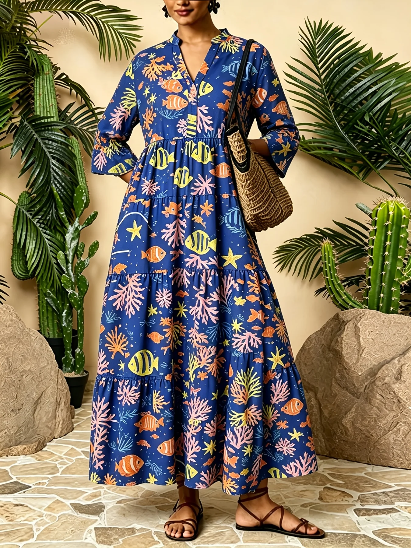 Spring/Summer New Elegant Plus - Ethnic Style Dresses 评论和价格