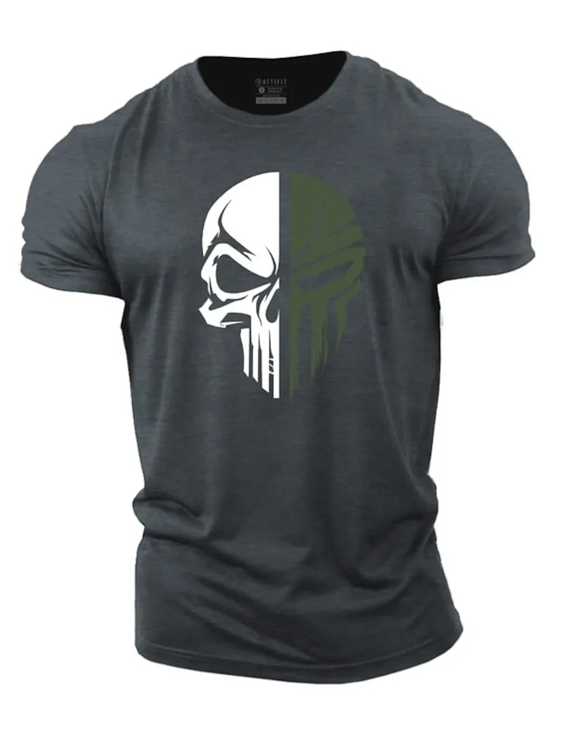 Summer Fashion Men's T Shirt for Men 3D Print Military Skull Dropped Oversized Gym Short-Sleeved tracksuit men Clothing Tees