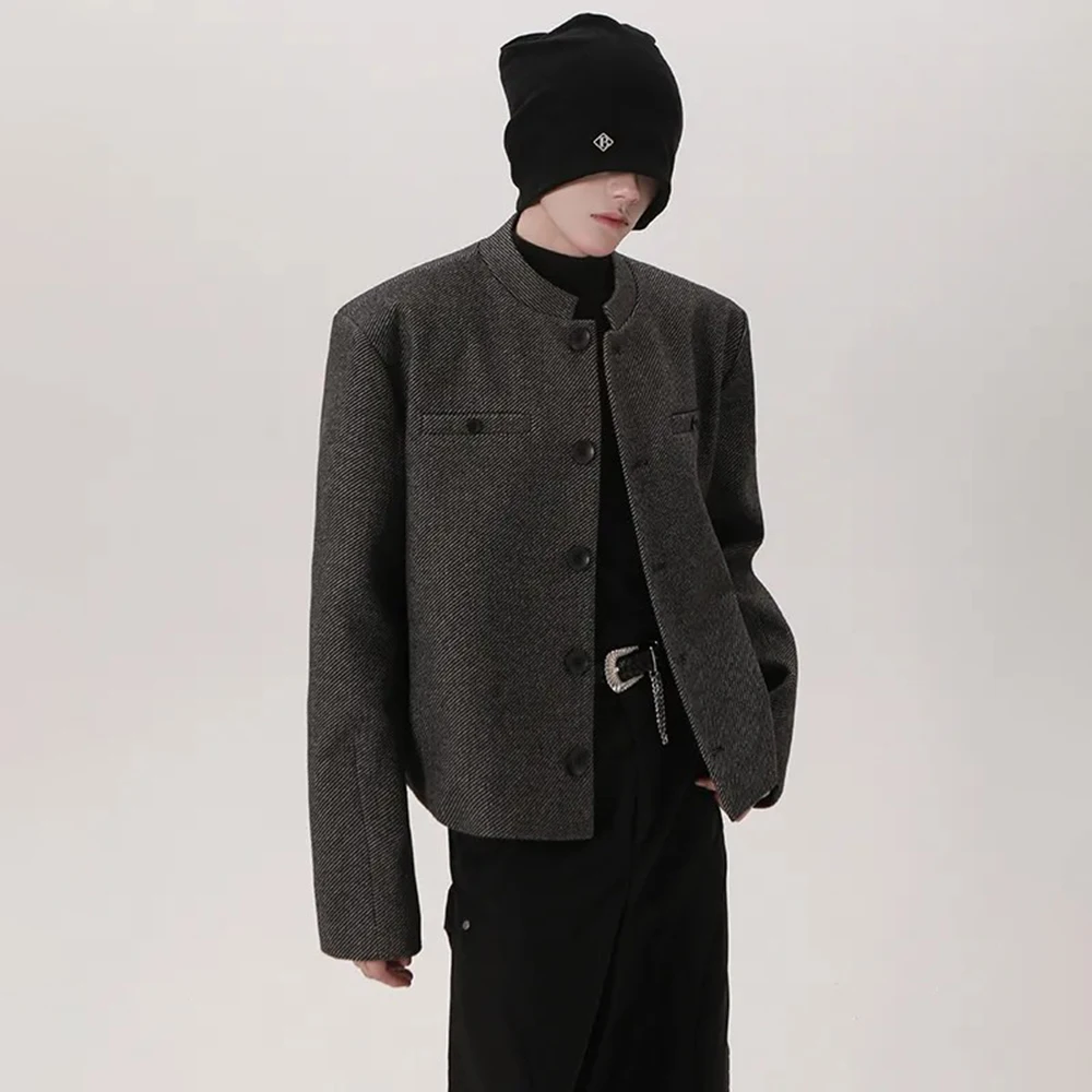 

Winter New Men's Solid Color Long-Sleeved Jacket American Retro Fashion Trendy High Street Loose Casual Simple Niche Men's Top