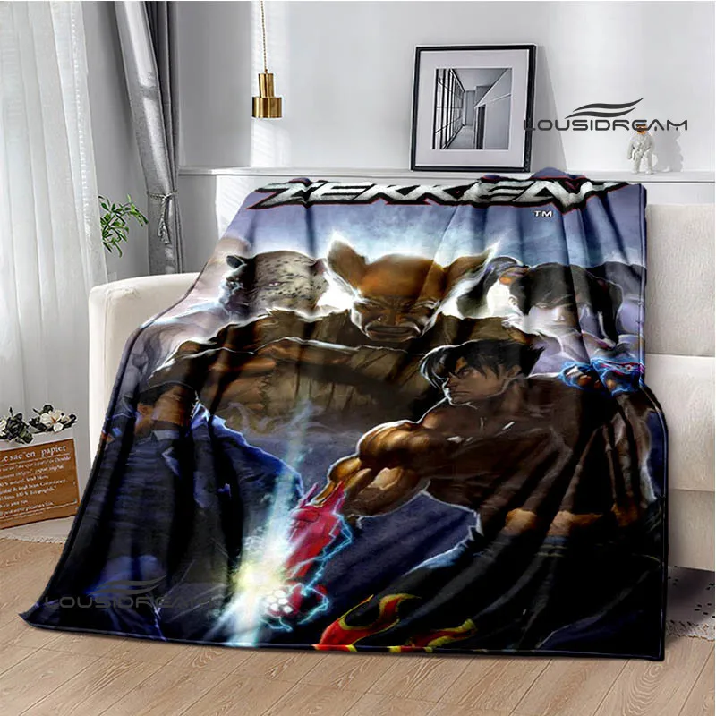 Gioco 3D tekken8 coperte stampate coperta da picnic coperte calde flanella morbida coperta accogliente coperta da viaggio per la casa regalo di