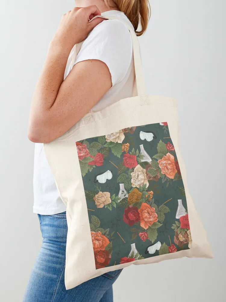 

Chemistry Floral Tote Bag shopping bag logo cute tote bag Eco personalized tote